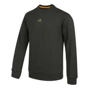 Men's adidas Crew Swert Logo Sports Pullover Dark Brown HD0350