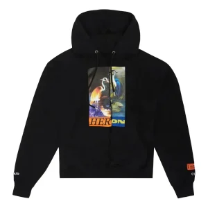 HERON PRESTON FW21 Split Herons Hoodie 'Black' HMBB021F21JER0011022