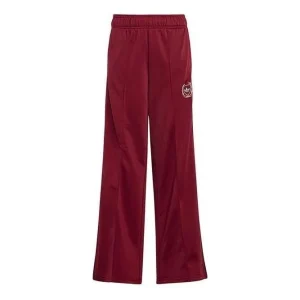 (GS) adidas Collegiate Graphic Pack Wide Leg Track Pants 'Burgundy' IJ0752