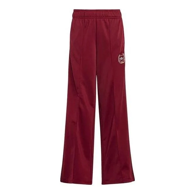 (GS) adidas Collegiate Graphic Pack Wide Leg Track Pants 'Burgundy' IJ0752