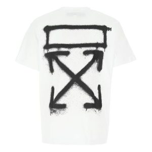 Off-White Spray Painting Arrows Sketch Short Sleeve Oversize 'White Black' OMAA038R201850150110
