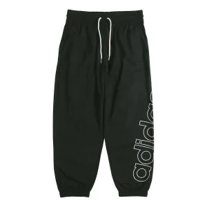 (WMNS) adidas neo Brlv Wvn Tp Logo Printing Sweatpants Black GK1497