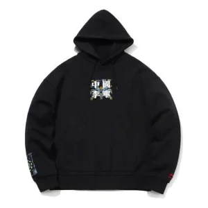 Li-Ning Paris Fashion Week Pattern Hoodie 'Black' AWDQ625-1