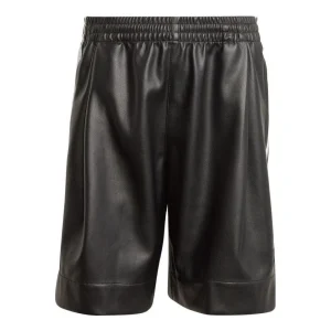 adidas Faux Leather Adicolor 3-Stripes Shorts Asia Sizing 'Black' IZ4043