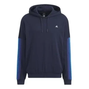 Men's adidas Contrasting Colors Stripe Sports Ink Blue HC9965