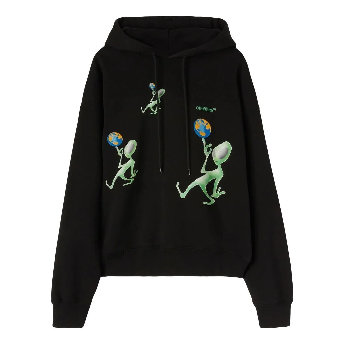 Off-White Alien Arrow Skate Hoodie 'Black' OMBB085F22FLE0161050