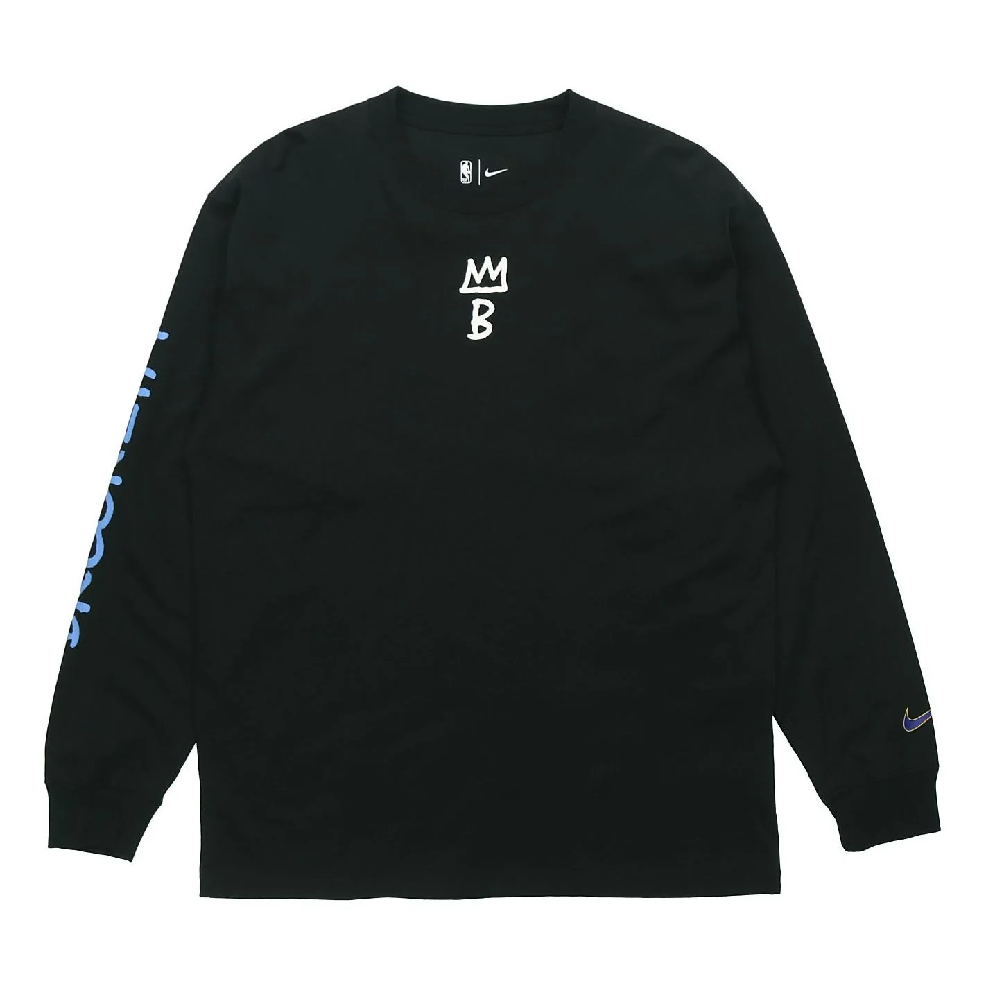 Nike Brooklyn Nets Courtside City Edition Sports Crew Neck Long-sleeve Sweater Men's Black CT9398-010