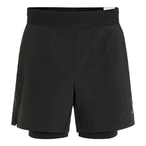 Men's Nike Yoga 2-in-1 Athleisure Casual Sports Woven Training Shorts Black DC5321-010