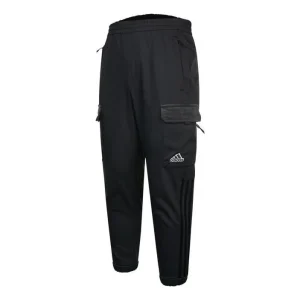 Men's adidas Cargo Pocket Elastic Waistband Casual Sports Pants/Trousers/Joggers Black HD0353