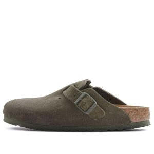 Birkenstock Boston Suede Leather Narrow Fit 'Thyme' 1024714