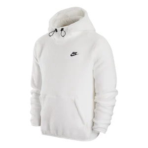Nike Sport Logo Drawstring Hoodie 'White Black' DV8155-100