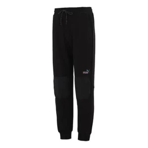 PUMA Logo Sweatpants 'Black' 537031-01