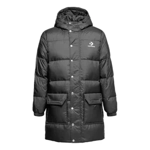 Converse Mid-length Warm Hooded Down Jacket Asia Sizing 'Black' 10006882-A01