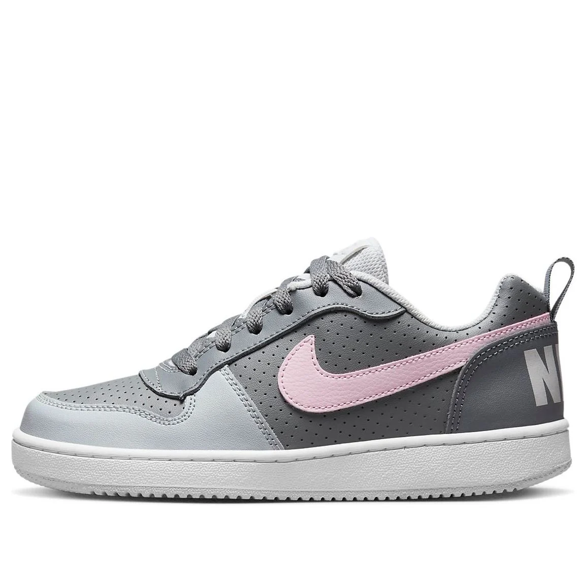 (GS) Nike Court Borough Low 'Grey Pink' 845104-008