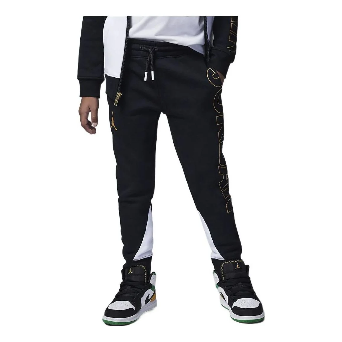 (GS) Air Jordan Holiday Shine Sweatpants 'Black' FB9458-010