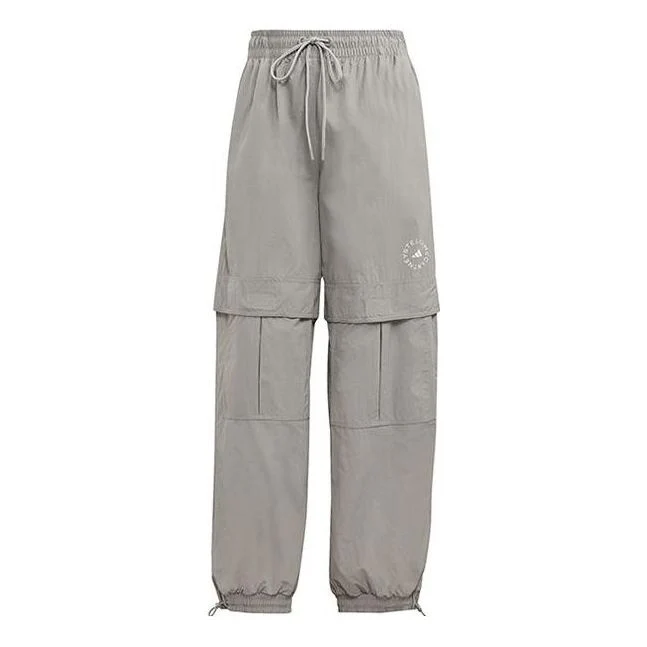 (WMNS) adidas by Stella McCartney TrueCasuals Woven Solid Track Pants 'Grey' HS0036