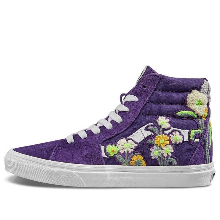 Vans SK8-HI Floral Boucle Sneaker In Violet Indigo/ True White VN0A4BV6TS8