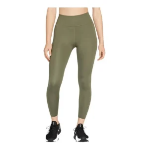 (WMNS) Nike Dri-FIT Side Pattern Printing Sports Training Quick Dry Tight Gym Pants/Trousers/Joggers Olive Green DM7259-222