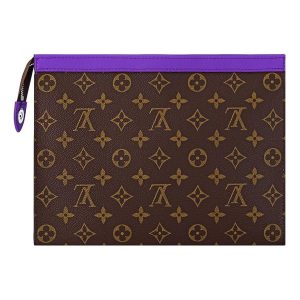 LOUIS VUITTON Pochette Voyage MM Monogram Macassar Canvas 'Violet' M82859