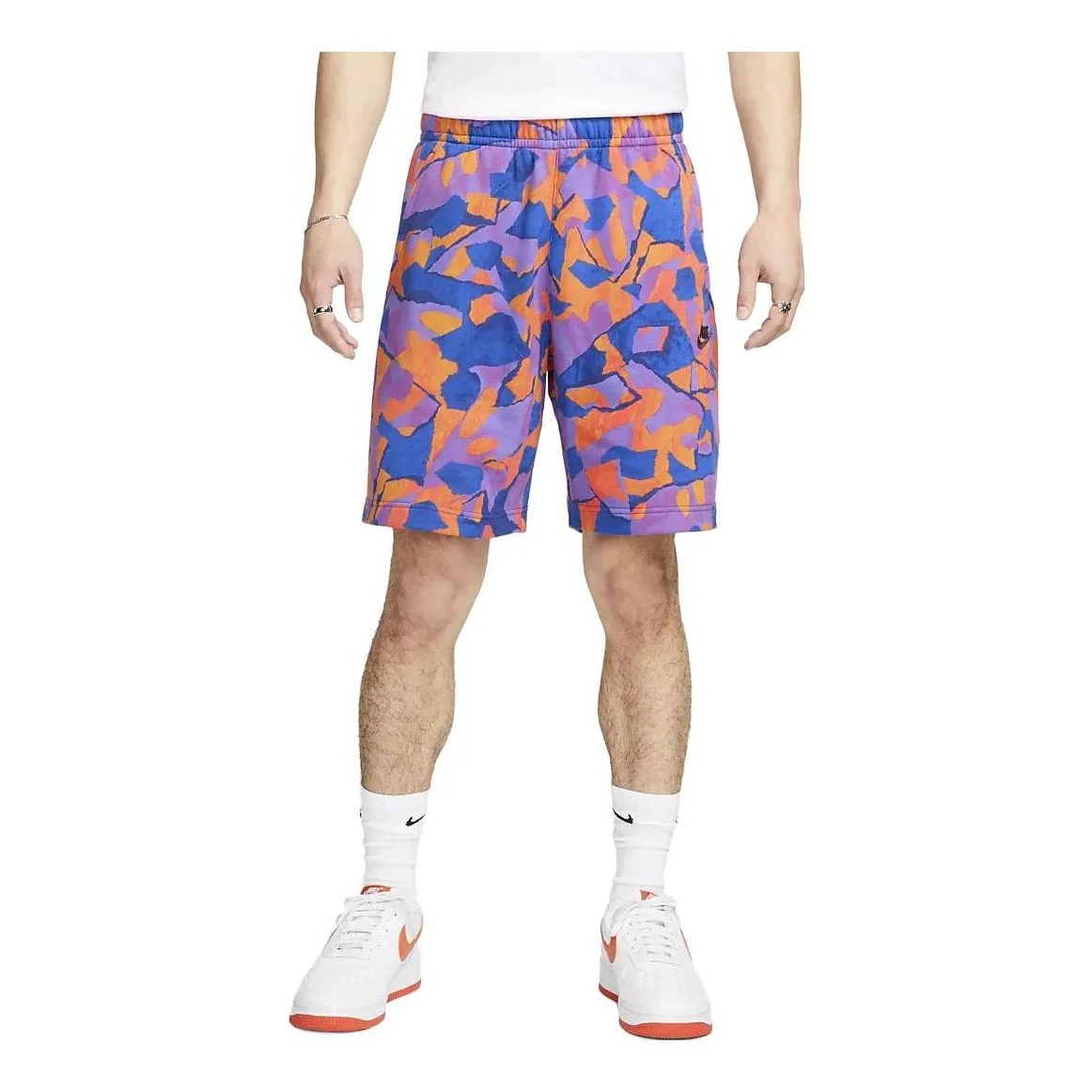 Nike Club Fleece French Terry Shorts 'Vivid Purple Deep Royal Blue' DX0804-551