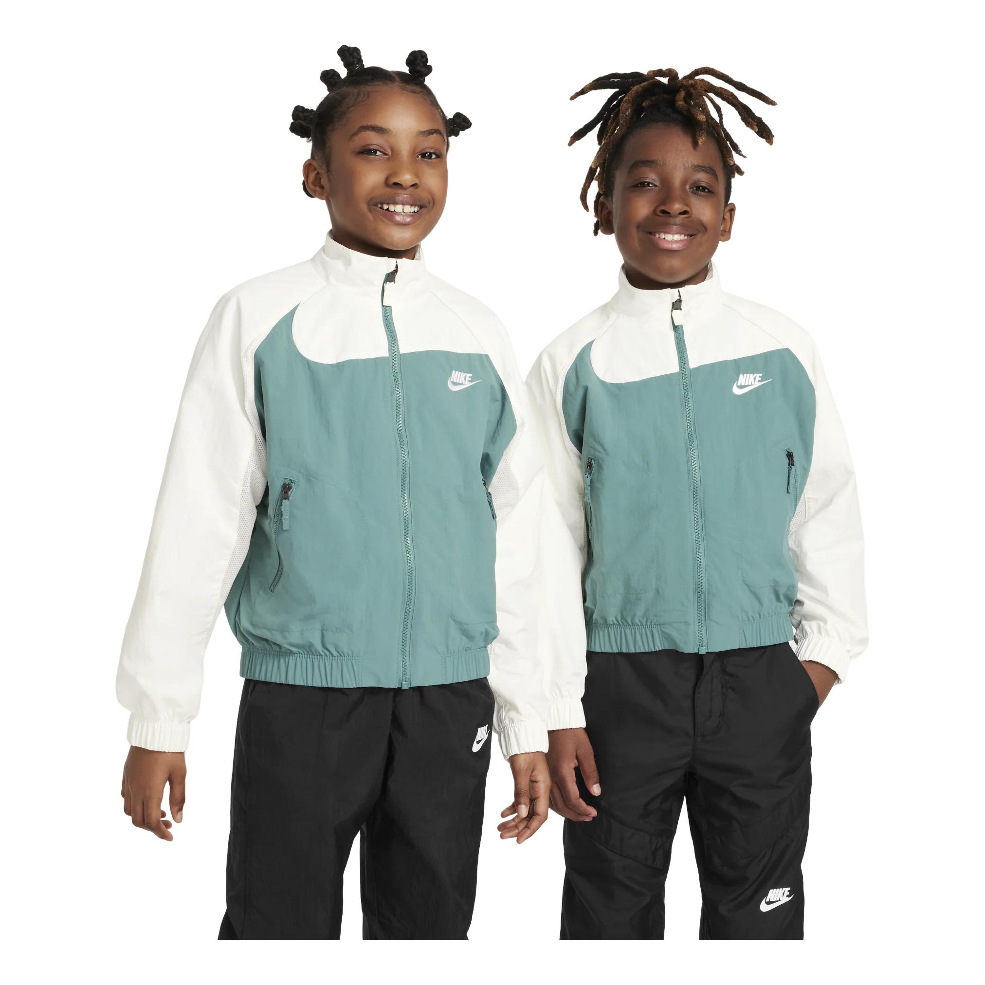 (PS) Nike Sportswear Amplify Woven Full-Zip Jacket 'White Teal' FN9134-361
