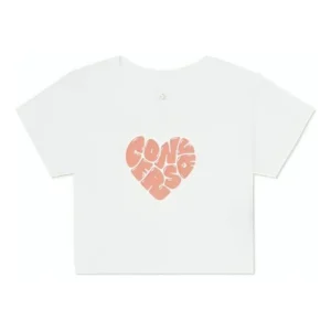 (WMNS) Converse Colourful Heart T-Shirt Asia Sizing 'White' 10026369-A01
