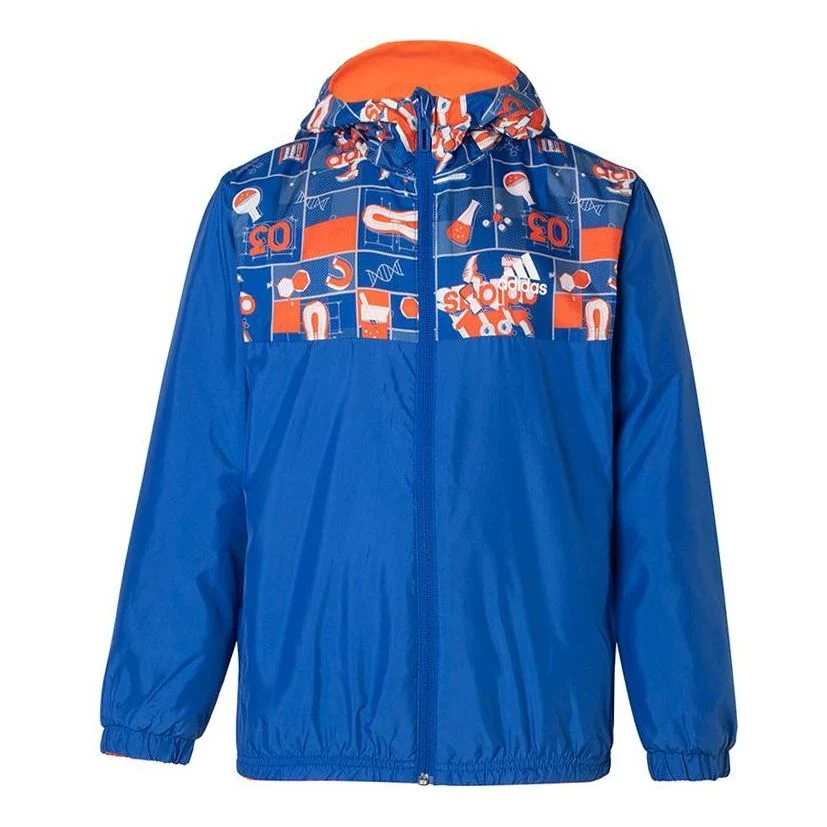 (PS) adidas Logo Reversible Jacket 'Blue Orange' HM9622
