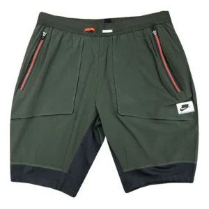 Men's Nike Hybrid Splicing Quick Dry Breathable Sports Shorts Green BV5587-355