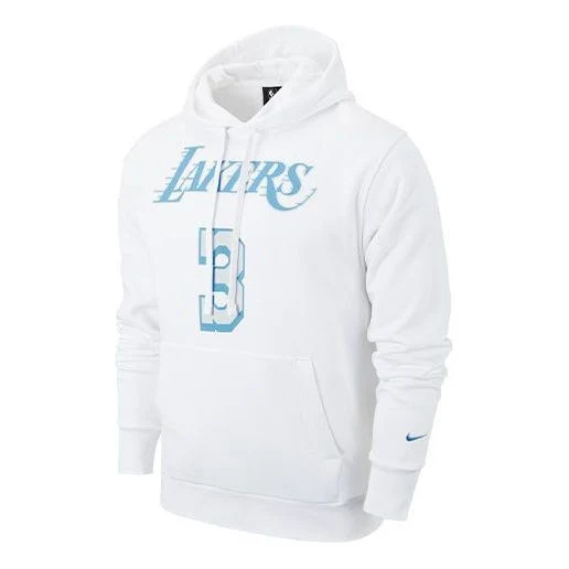 Nike NBA CE Los Angeles Lakers Davis No. 3 Casual Sports hooded Pullover White CV2606-101