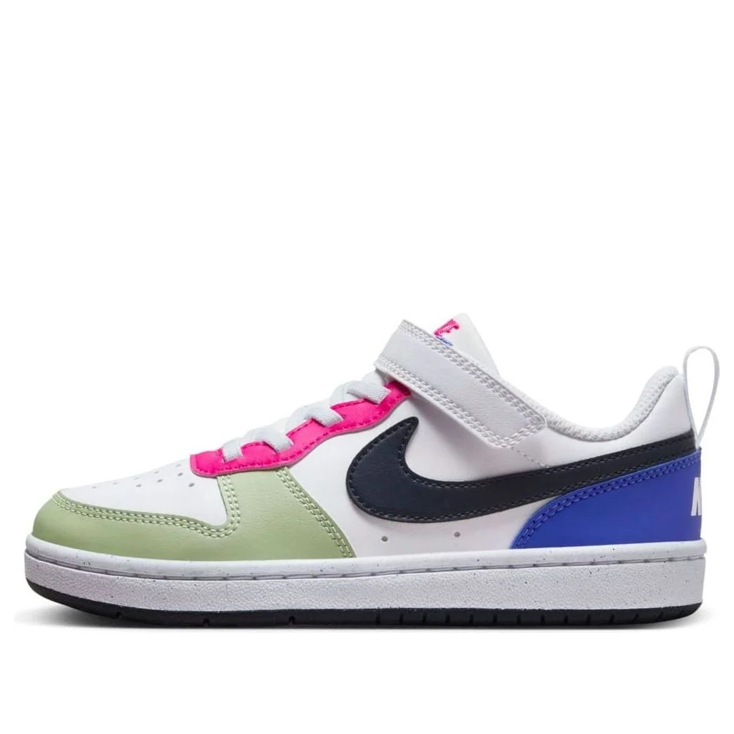 (PS) Nike Court Borough Low Recraft Shoes 'White Pink Dark Obsidian' DV5457-108