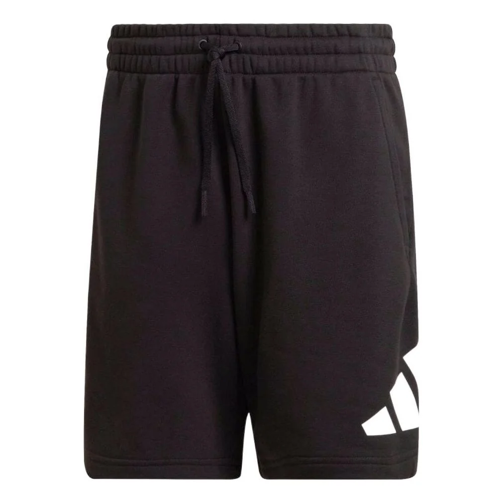 Men's adidas Logo Printing Drawstring Lacing Casual Shorts Japanese Version Black HC3477