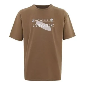 Converse Logo T-Shirt Asia Sizing 'Brown' 10024870-A03