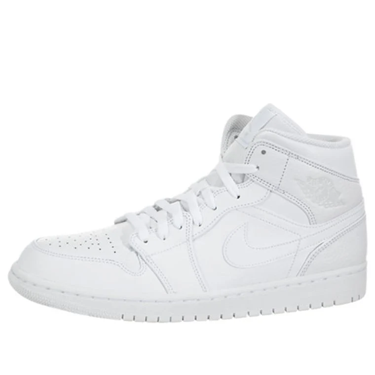 Air Jordan 1 Mid 'Triple White 2018' 554724-109