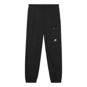 New Balance Logo Fleece Striped Joggers Asia Sizing 'Black' 6LB42123-BK