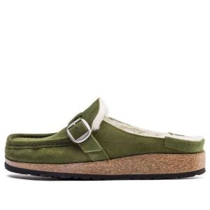 Birkenstock Buckley Shearling Suede Leather 'Mountain View Green' 1021101