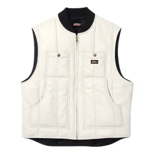 Supreme x Dickies FW23 Week9 Leather Work Vest 'White' SUP-FW23-163