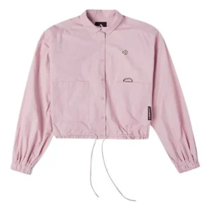 (WMNS) Converse Small Logo Casual Shirt Jacket Pink Purple 10023159-A02