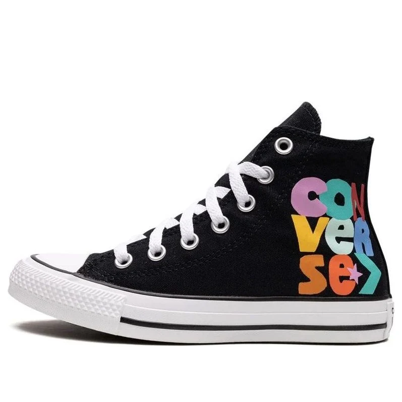 Converse Chuck Taylor All Star High 'Smiley Floral Print - Black' 172864F