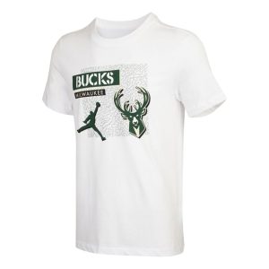 Men's Nike Mil Nk Df Es Jdn Stmt 2 T Pattern Printing Round Neck Sports Short Sleeve White T-Shirt DA6635-100