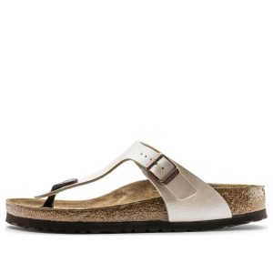 Birkenstock Gizeh Birko-Flor Graceful Narrow Fit Sandals 'Pearl White' 0943873