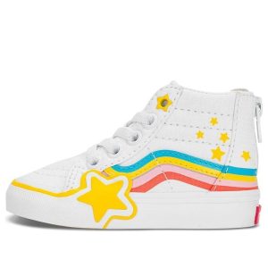 (TD) Vans Sk8-Hi Zip Rainbow Star 'White' VN000BVNAHP