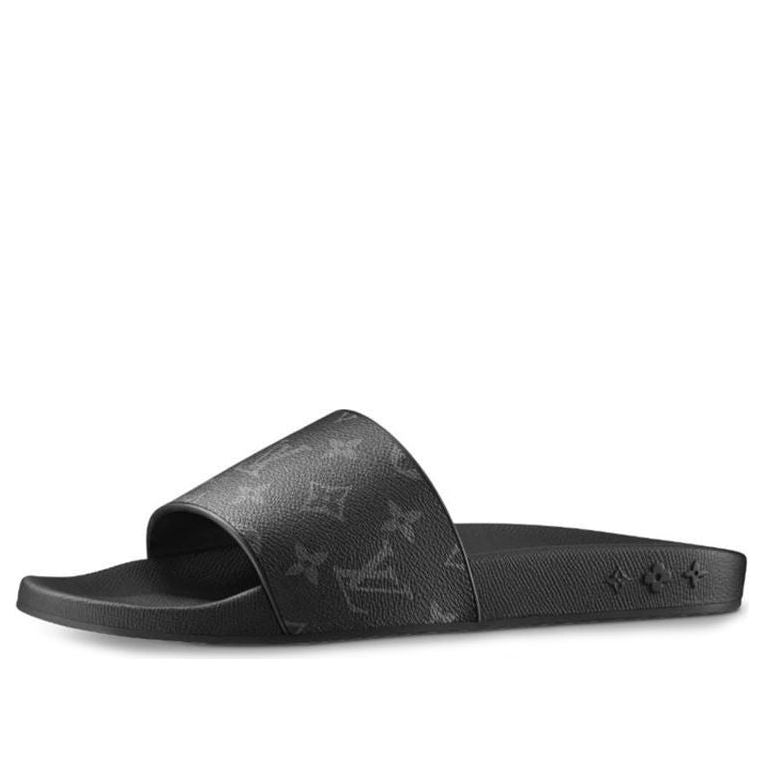 LOUIS VUITTON Waterfront Mules 'Black Logo Monogram' 1A3PRW