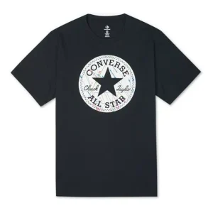 Men's Converse Chuck Pattern Round Neck Casual Sports Breathable Short Sleeve Black 10021506-A01