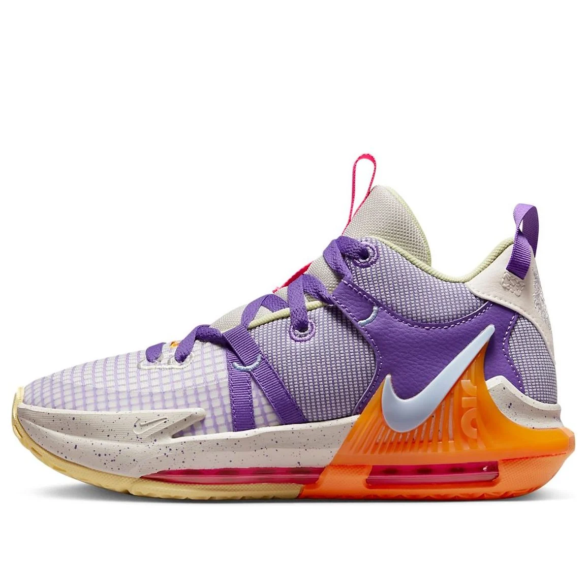 (GS) Nike LeBron Witness 7 'Action Grape Vivid Orange' DQ8650-101