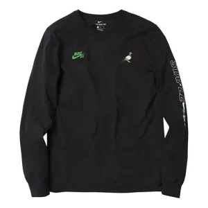Nike x Staple Crossover Printing Embroidered Round Neck Pullover Black 1911C10048