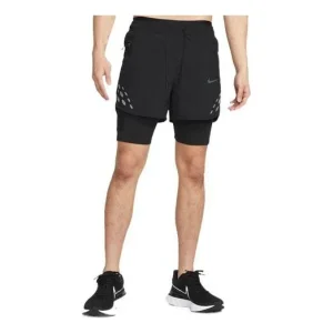 Nike Run Division Pinnacle Solid Color Logo Sports Shorts Black DM4764-010