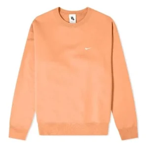 Men's Nike Embroidered Logo Round Neck Long Sleeves Orange CV0554-863