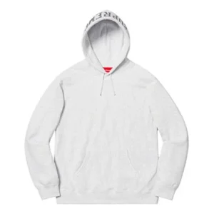Supreme SS19 Sequin Arc Hooded Sweatshirt AshGrey logo SUP-SS19-456