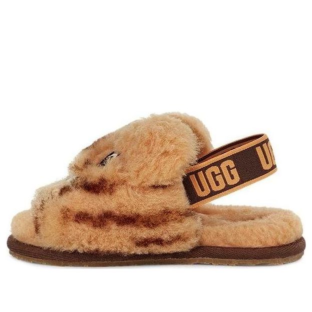 (TD) UGG Fluff Yeah Slide Tiger Stuffie 'Daisy Dark Earth' 1124940T-DDER