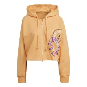 (WMNS) adidas by Stella McCartney Cropped Hoodie Asia Sizing 'Orange' IB5890